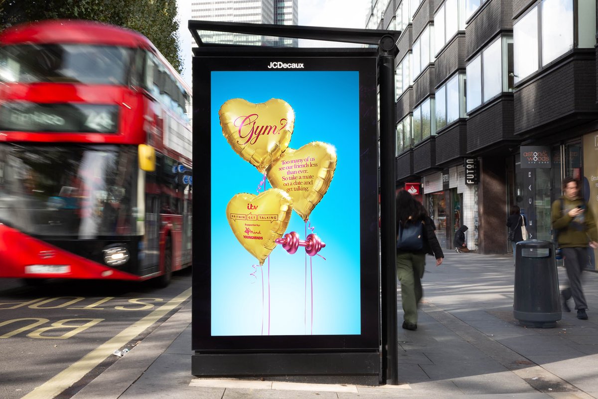 uncommon_studio's tweet photo. 'As is now common from Uncommon, there’s also a strong outdoor campaign that extends the “love” theme into movie or gym date suggestions for mates.'
.
@moreaboutads x @ITV #BritainGetTalking
Take Your Mate on a Date ⬇️📅
https://t.co/VETj0j22pC https://t.co/0Yf5RHOXH8