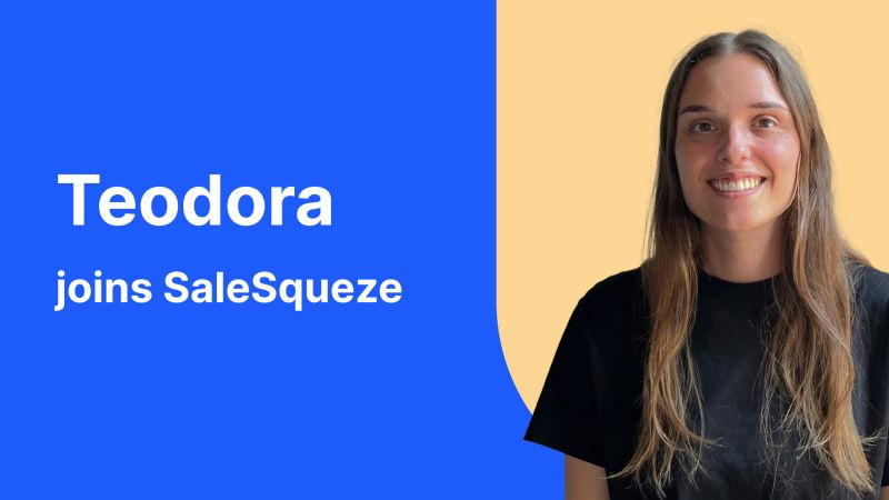 salesqueze's tweet photo. Meet Teodora Ristić, our new Product Developer! 👩💻

Teodora will be responsible for ensuring that our configurator has the best UI, ensuring users have the best experience, and helping our complex product sellers succeed.

Welcome aboard! 🌸

#NewTeamMember 
#ProductDeveloper https://t.co/KfiIogkLNj