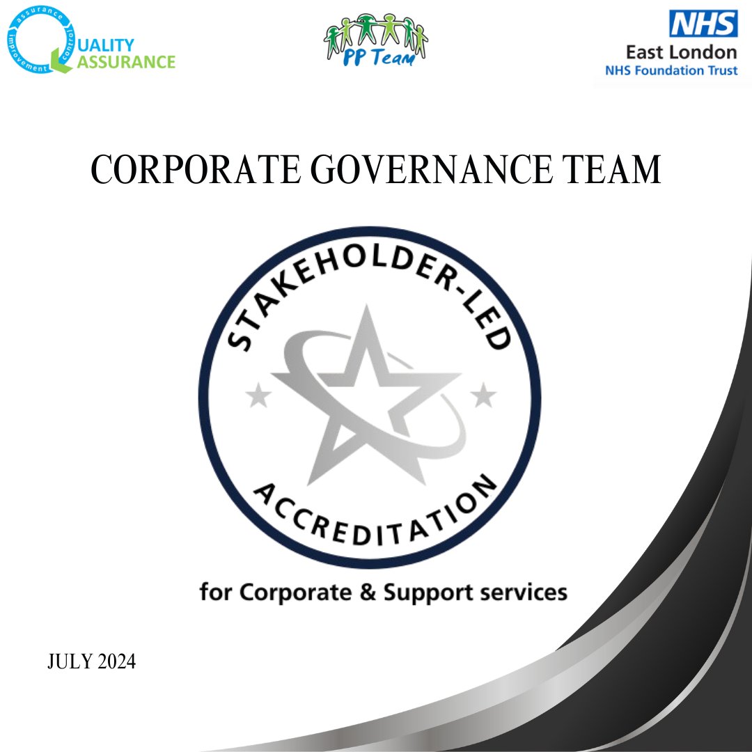 ELFT Quality Assurance (@elftqa) on Twitter photo ✨Congratulations to the Corporate Governance Team to be the first accredited service in the Stakeholder Led Accreditation Programme <a href="/NHS_ELFT/">East London NHS Foundation Trust (ELFT)</a> <a href="/elft_ppl/">ELFT-Participation</a> ✨Congratulations to the Corporate Governance Team to be the first accredited service in the Stakeholder Led Accreditation Programme <a href="/NHS_ELFT/">East London NHS Foundation Trust (ELFT)</a> <a href="/elft_ppl/">ELFT-Participation</a>