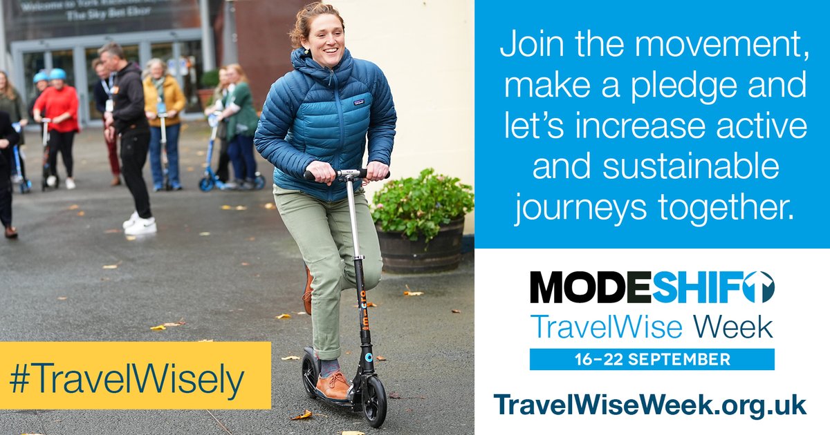Could you #TravelWisely and walk, wheel or ride more during Modeshift TravelWise Week? 🚶🚲🛞🛴🚌

We've got you covered! With FREE resources to help you make the week.

🔗➡️TravelWiseWeek.org.uk

Go on, #TravelWisely!