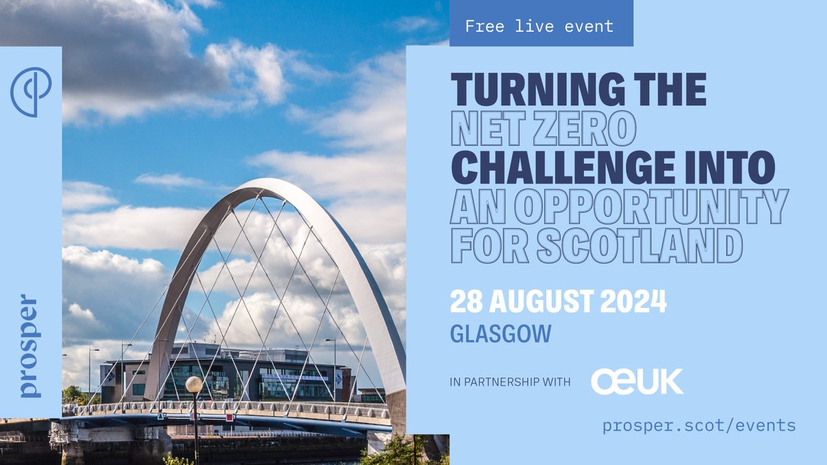 Prosper (@prosperscot) on Twitter photo The transition to a net zero economy is one of Scotland's greatest opportunities and challenges. In partnership with <a href="/OEUK_/">Offshore Energies UK</a> we will explore how investment into supply chain & infrastructure can stimulate a prosperous net zero economy
Book your FREE place:
prosper.scot/events/netzero… The transition to a net zero economy is one of Scotland's greatest opportunities and challenges. In partnership with <a href="/OEUK_/">Offshore Energies UK</a> we will explore how investment into supply chain & infrastructure can stimulate a prosperous net zero economy
Book your FREE place:
prosper.scot/events/netzero…