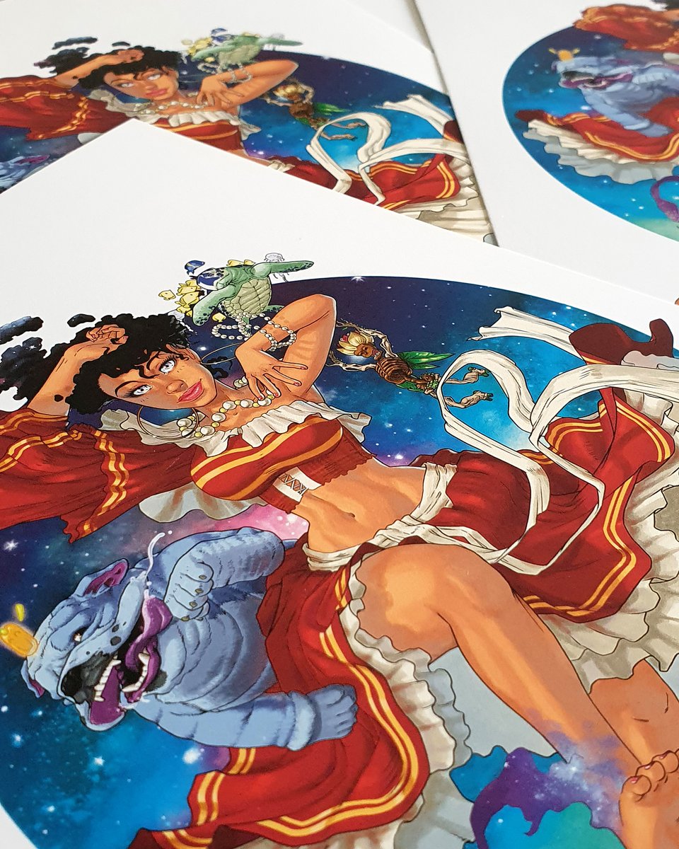SBiguine's tweet photo. [Shop News] Biguine A5' on Ko-fi. https://t.co/Axys2ise1X 
Hi !! 
Suite au sondage fait sur instagram, vous avez choisi de faire imprimer  la magnifique Biguine et ses amis Loas.  Nous avons le plaisir de vous annoncer que nous avons reçu les prints. https://t.co/gEmKb7864F