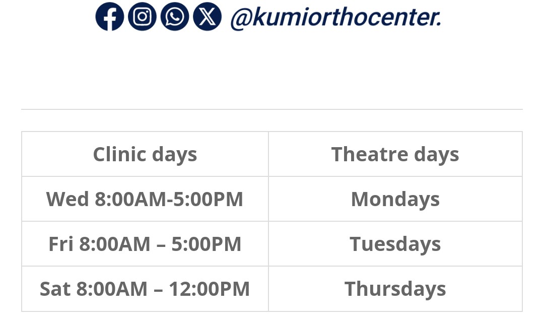 Iloket Andrew (@iloketh) on Twitter photo <a href="/KumiOrthopaedic/">Kumi Orthopaedic Center</a> Center does not operate from anywhere else. Find us only at Kumi Municipality <a href="/KumiOrthopaedic/">Kumi Orthopaedic Center</a> Center does not operate from anywhere else. Find us only at Kumi Municipality