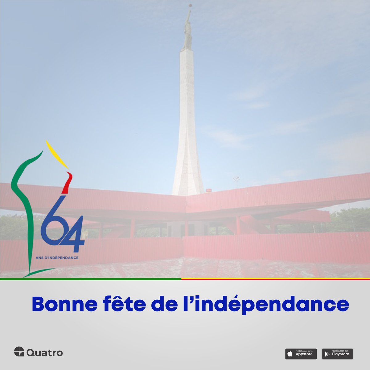 Assurément nous grandissons,
Bonne fête de l'indépendance à tous !!!
#Quatro #Cotonou #SimplifiezVotreQuotidien