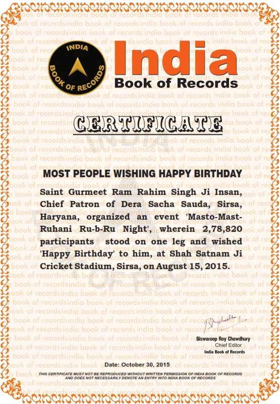 SachinGulati25's tweet photo. Congratulations 👏🎉👏🎉
#Certificate
#IndiaBookOfRecord
#MSGBhandaraMonth
#IncarnationMonth
#RamRahim
#SaintDrMSG
Saint Dr MSG
अवतार माह
#August
#DeraSachaSauda https://t.co/U60EYiKtuQ