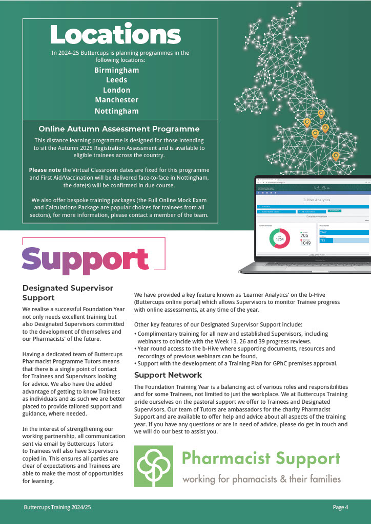 Trainee Pharmacists! Our Foundation Pharmacist Training Programme comes with up to 10 Study Days &amp; optional GP Practice Placement. 

Bespoke distance learning programme available for a deferred placement start date, to sit the Autumn 2025 Registration Assessment.

Register now!