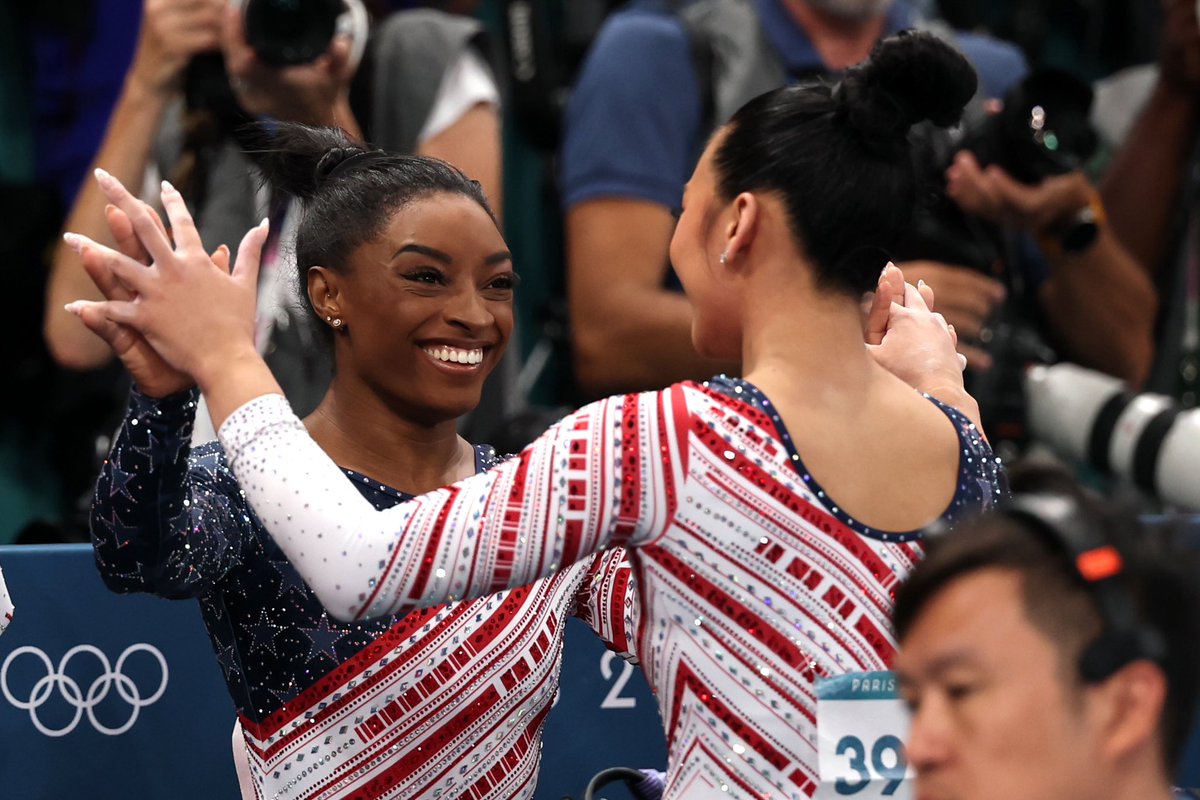 OnHerTurf's tweet photo. All eyes on these two today! 👀 

Tune-in on NBC and Peacock at 12p ET #ParisOlympics https://t.co/DWUHBFfjBx
