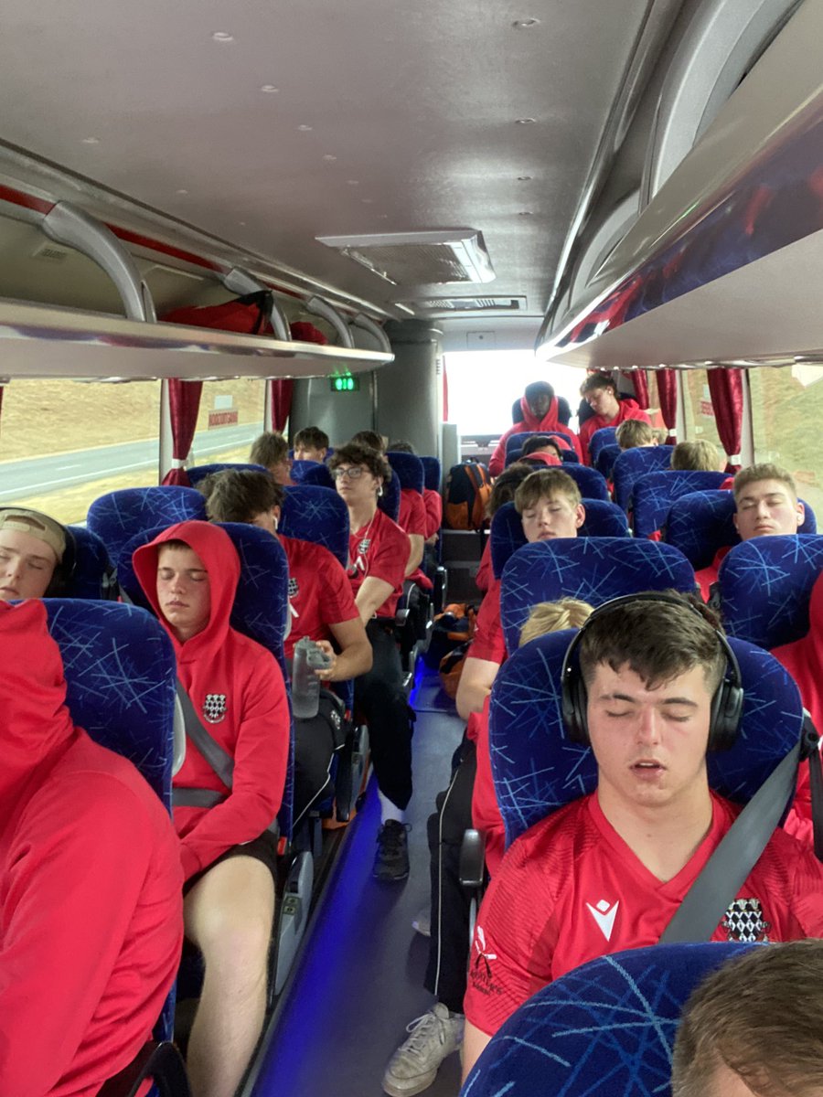 Match Day 1 - Boys are ready! 😝 Back on the bus and heading to Pretoria Boys High! #SA2024