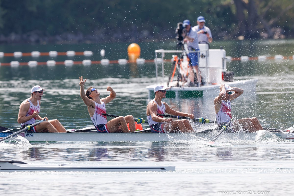🥇 GOLD FOR THE MEN’S FOUR 🥇

2x Olympians Liam Corrigan, Michael Grady, Justin Best, and Nick Mead win GOLD, <a href="/TeamUSA/">Team USA</a>’s first in the event in 64 years.

#Paris2024 #RowToParis #ParisOlympics