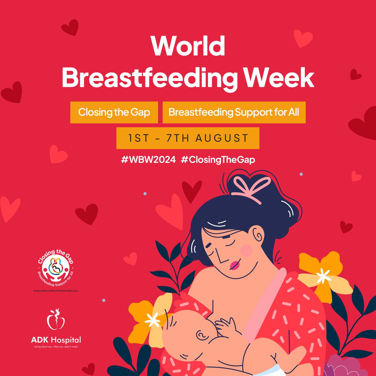 ADKHospital's tweet photo. Let's work together to support breastfeeding for all.

#WBW2024 #CloseTheGap #ADKHospital #ADK37 https://t.co/sHa8fbF8ny