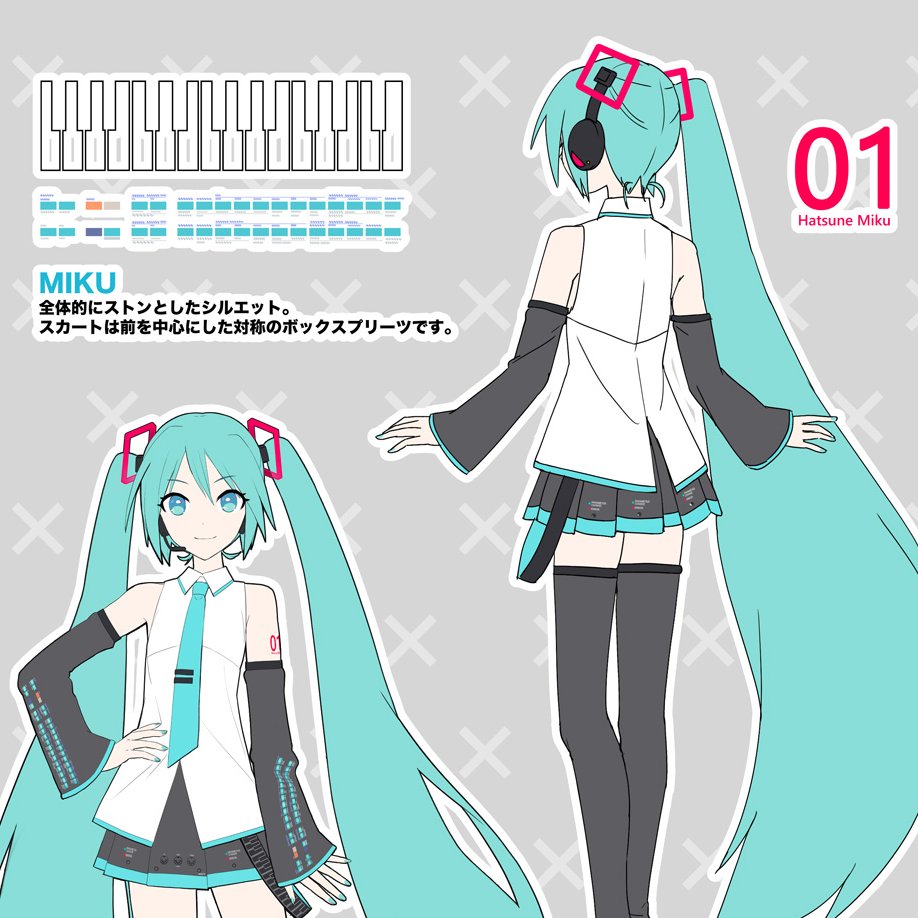 ピアプロキャラクターズ スーパーパックのミク、完全に髪飾り浮いてる