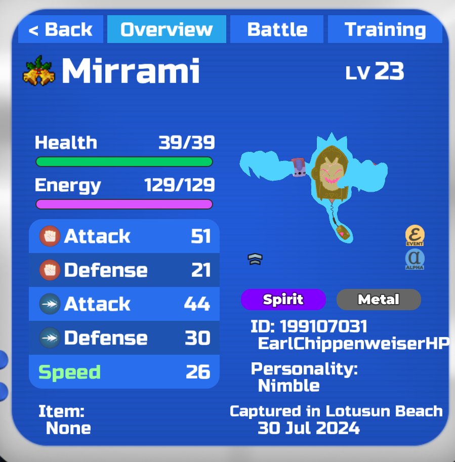 EarlChpenweiser's tweet photo. Alpha event mirrami giveaway 

to enter just retweet ends on august 17th #Loomianlegacy https://t.co/XMPpor9X7c