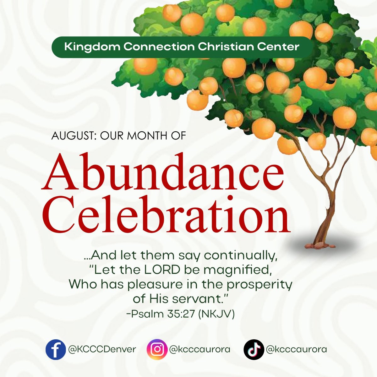 pastorade's tweet photo. Welcome to AUGUST 2024, Our Month of Abundance Celebration.

#kcccaurora #bishopisraeladeajala #newmonth #august https://t.co/hBY5OEr9bN