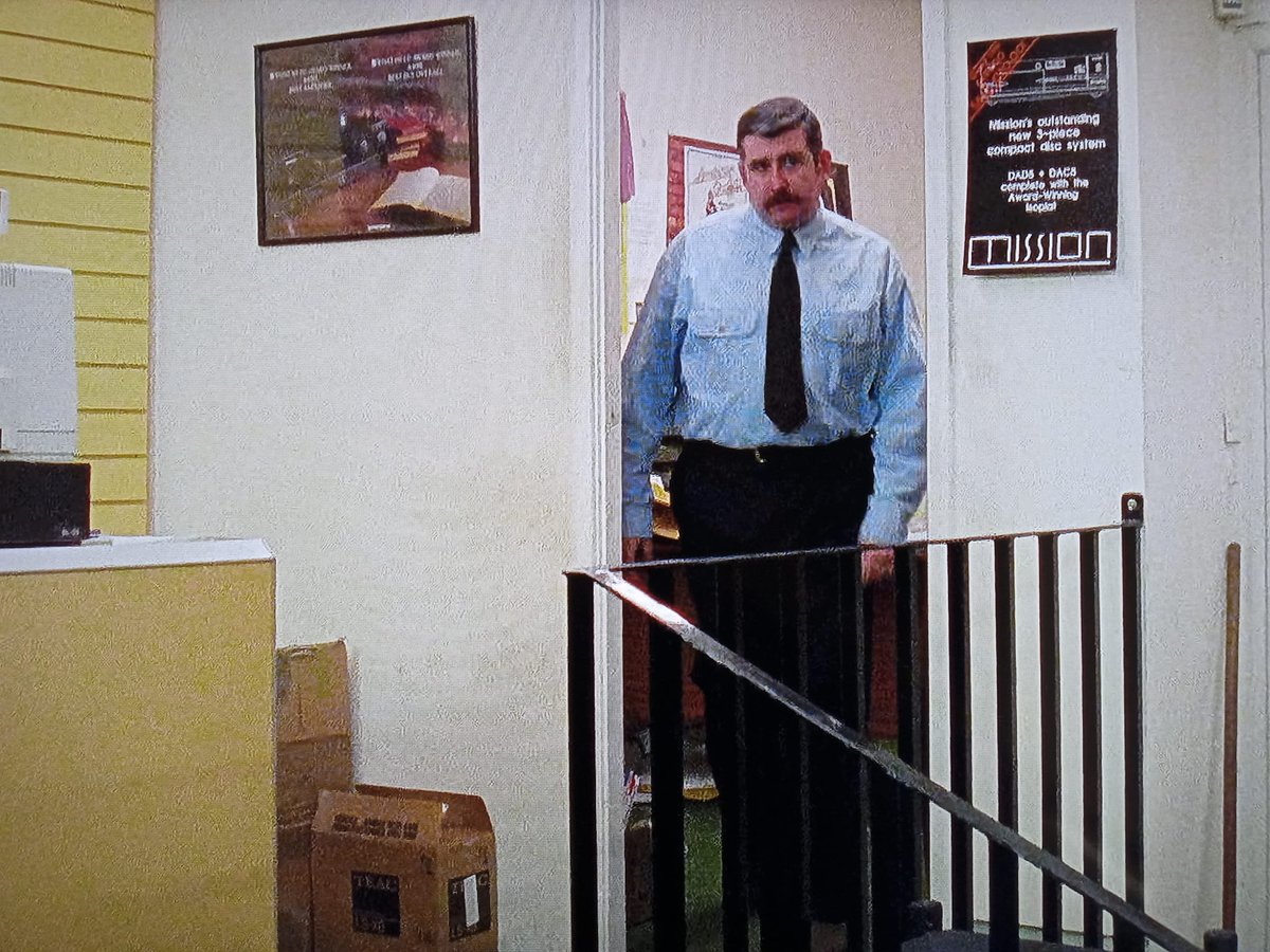 SuperfiOnline's tweet photo. The Superfi store in Leeds was used to film an episode of A Touch Of Frost in 1994. Farad Azima, the founder of Mission, was particularly impressed by the placing of the Mission poster. #missionelectronics #hifi #atouchoffrost #superfi https://t.co/XrW37v8X1S