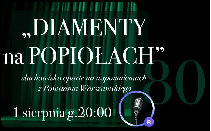 teatrglosow's tweet photo. ✨#PREMIERA✨
Już dziś, o 20:00 zapraszamy Państwa na wyjątkowe słuchowisko w „pokoju” Teatru Głosów
🇵🇱#DiamentyNaPopiołach
zawierające (w wybranych fragmentach prozy i poezji ) wspomnienia z #PowstanieWarszawskie
Dziś, będziemy rozlepiać dla Państwa „afisze” i prosimy o RT! https://t.co/YdQ0qSBMpj