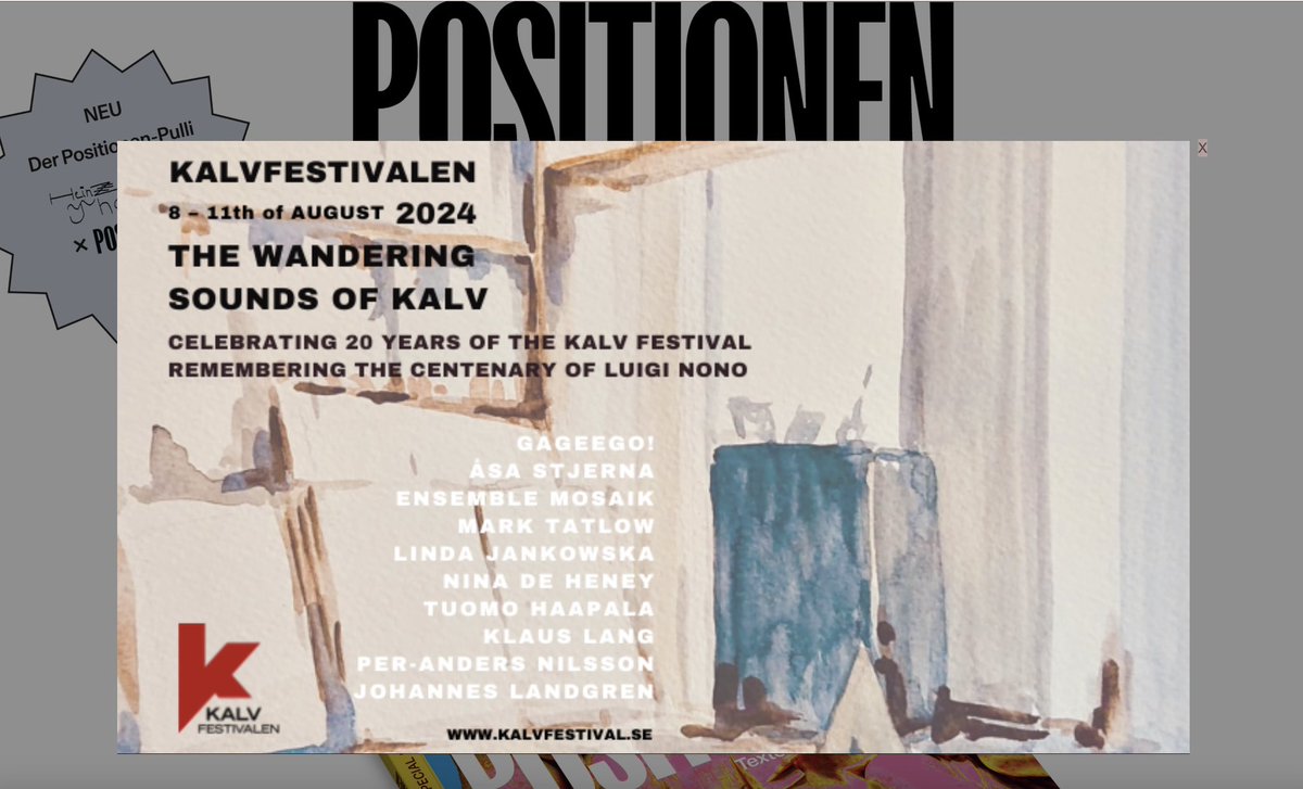 Positionen recommends! Advertisement on positionen.berlin