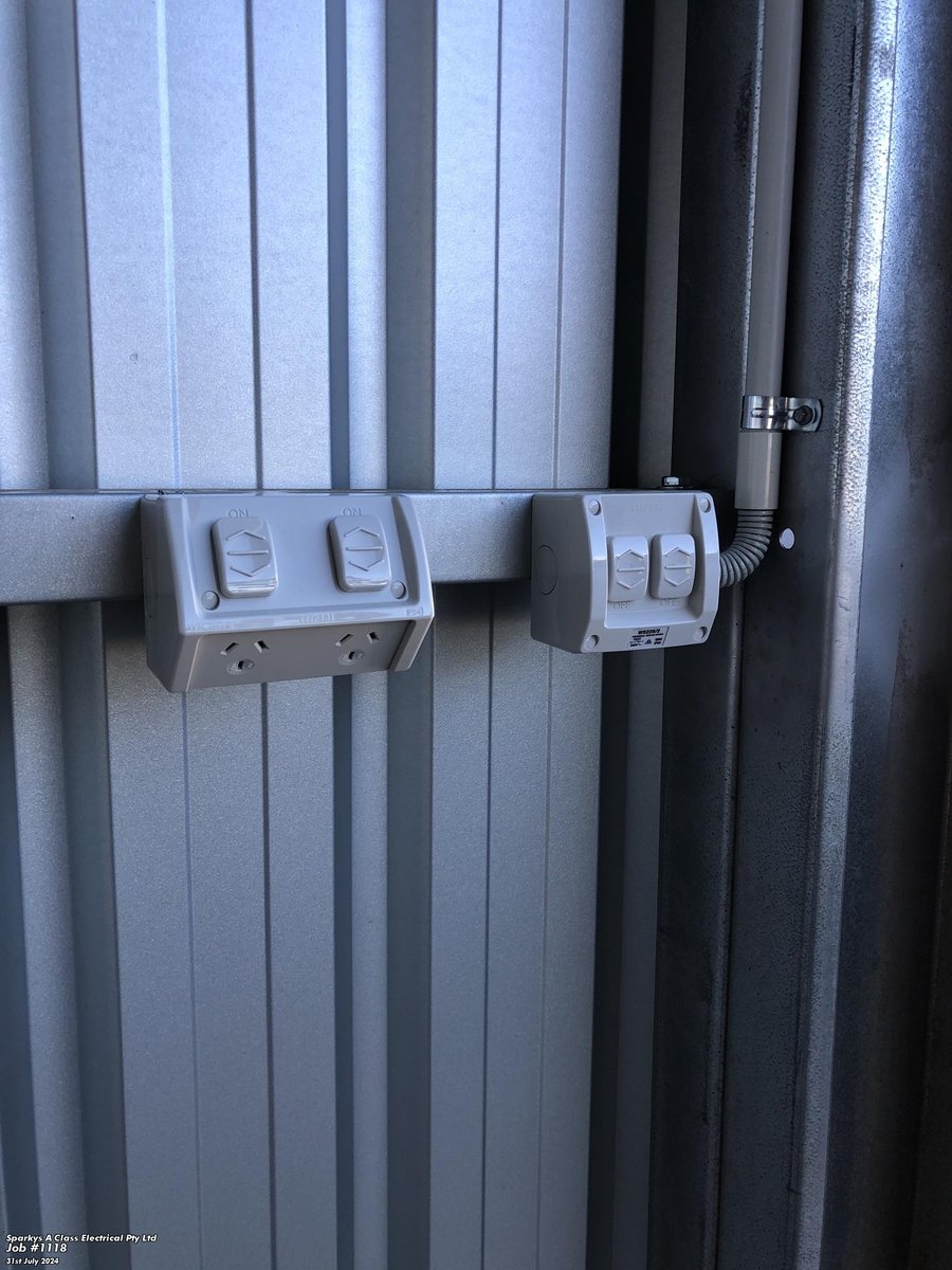 sparkysaclass's tweet image. Are you looking to have your shed powered up? Wiring a shed can enhance its functionality and comfort, making it a valuable space. With careful planning and execution, you can ensure your shed is both functional and safe. Call us today for an free quote. 0403011156