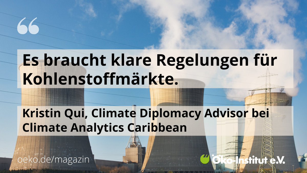 oekoinstitut's tweet photo. Es braucht konkrete Regeln dafür, wenn Minderungen durch ein #Klimaschutzprojekt in einem Land auf die #Klimaziele in einem anderen angerechnet werden sollen, sagt die Expertin von @CA_Caribbean. Mehr in #ecoatwork: https://t.co/XGuDhhlx0h #Klimaneutralität #Klimaverantwortung https://t.co/x55UiGTg9K