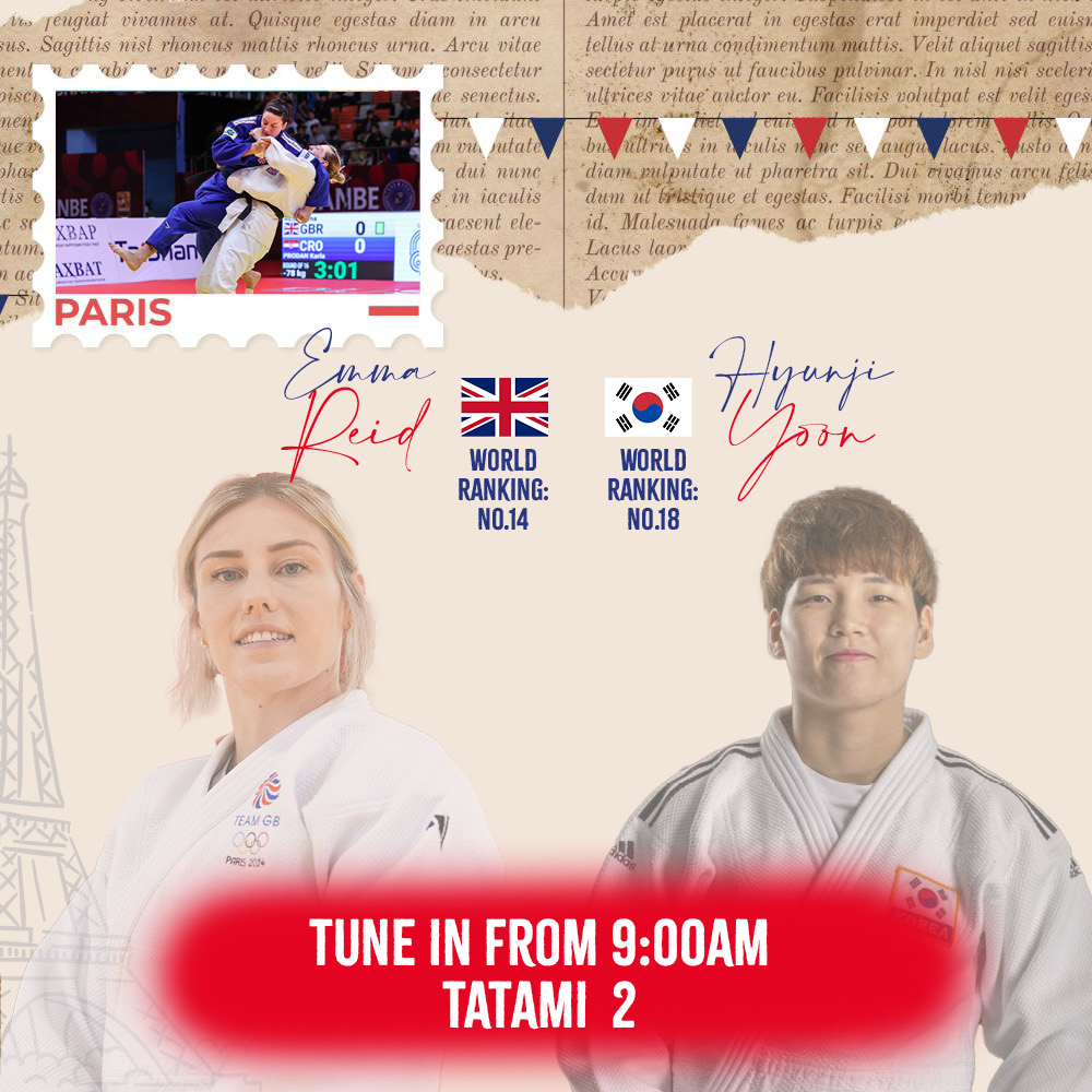 Emma Reid is the final <a href="/TeamGB/">Team GB</a> judoka to compete at #Paris2024

She will face Hyunji Yoon in the second contest on Tatami 2

Action starts at 9am live on Discovery+

#Olympics #Judo
