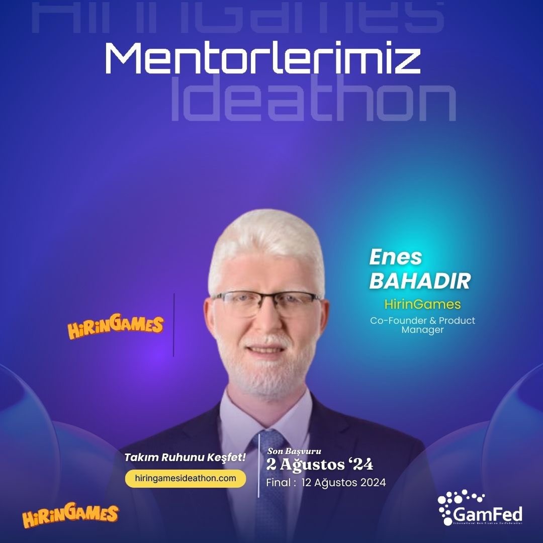 🎮 HirinGames Ideathon: Takım Ruhunu Keşfet! ❗5-12 Ağustos tarihlerinde gerçekleşecek “HirinGames Ideathon, sadece bir fikir yarışmasıdır. Mentörlerimiz arasında <a href="/HirinGames/">HirinGames</a> ekibinden Enes Bahadır da yer alacak ve ekiplerimize değerli desteğini sunacak🚀 🚀 🚀