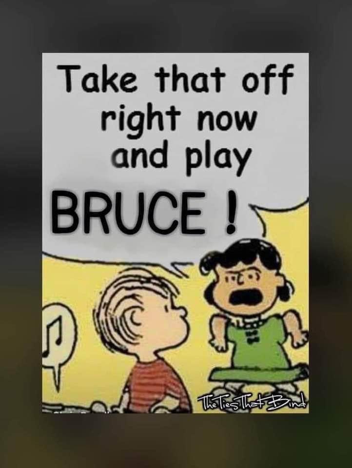Morning …I do actually like other music but Springsteen is and always will be my first choice and my first choice for others 😂😂😂😂