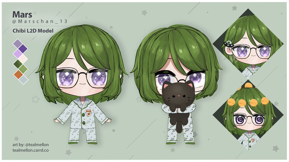 A long overdue L2D chibi art showcase for <a href="/Marschan_13/">Mars🍵👽|| LIVE2D COMMS OPEN</a> 👽💚!!! ₍^ >ヮ<^₎ .ᐟ.ᐟ

#marsch_art