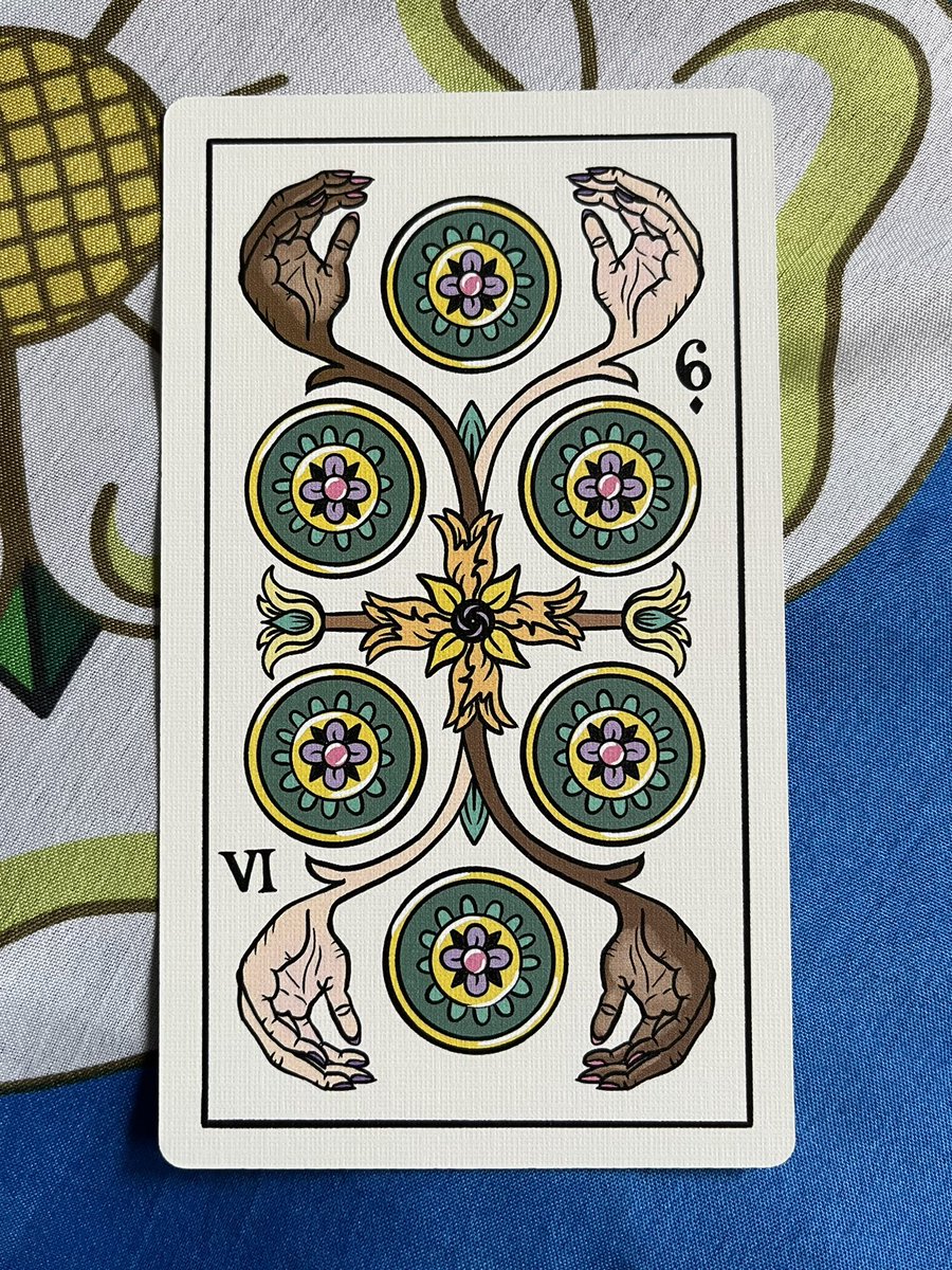 FatGayTarot's tweet photo. Our #COTD for #YorkshireDay is the #SixOfPentacles from the #GayMarseilles.
This card can mean giving of yourself; your time, energy and love.
🧵 https://t.co/eJWY2tcP4x