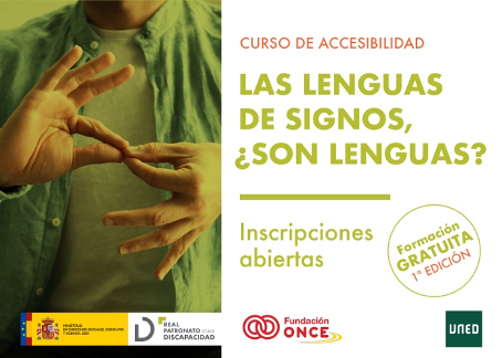 CanalFONCE_UNED's tweet image. 9-sept 
#MOOCLenguasSignos, con @CNLSE, te ofrece una primera inmersión en el mundo de las lenguas signadas y la lengua de signos española (LSE)
@RPDiscapacidad y @Fundacion_ONCE