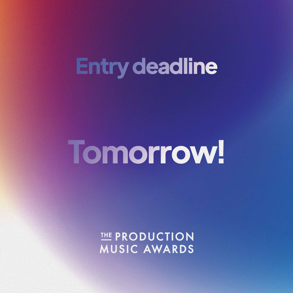 ProdMusAwards's tweet photo. Time is almost up if you'd like to enter the Production Music Awards! We'll be closing our entry platform at midnight tomorrow night (2nd August). If you'd like to submit your entries then head over to our website now!

https://t.co/tFfYt7IWLz

#PMawards2024 https://t.co/eOcnFpBRiG