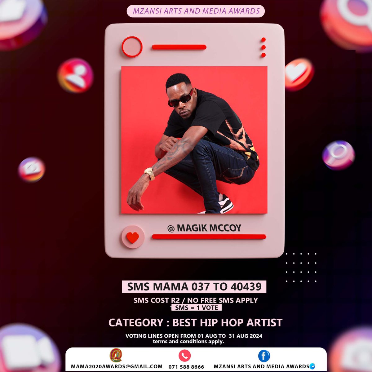 MagikMcCoy's tweet photo. I'm thrilled to announce that I've been nominated for Best Hip-Hop Artist at the #MAMA24 awards!

Your vote means everything, so please show your support and cast your vote now! #BestHipHopArtist #HipHop #MagikMcCoy https://t.co/hO1FS632KL
