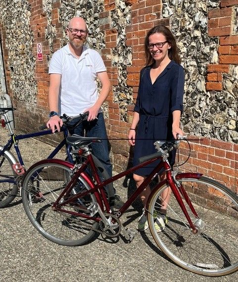 It’s <a href="/cycletoworkday/">cycletoworkday</a> and we’re celebrating our team members who cycle to the Chichester office daily.

Here’s Andrew and Magda with their bikes! 🚴 🚴‍♀️

Are you getting the mental, physical, financial &amp; sustainable benefits of everyday cycling? 

#CycleToWorkDay #CTWD #Cycling
