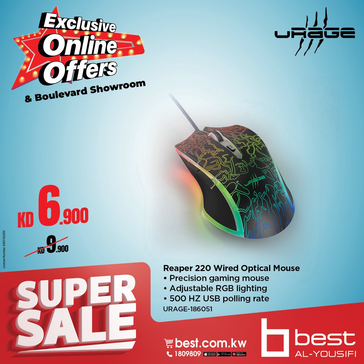 BestAlYousifi's tweet image. اكتشف عروضاً حصرية أونلاين على مجموعة مختارة من منتجات يوريج لألعاب الكمبيوتر! 🎮💥 بالإضافة إلى ذلك، يمكنك العثور على هذه العروض في معرض البوليفارد.!⁠
⁠
العروض متاحة من خلال الأونلاين ومعرض البوليفارد.⁠
⁠Order now: bit.ly/46vjmEf⁠
⁠#Bestalyousifi #URage #games