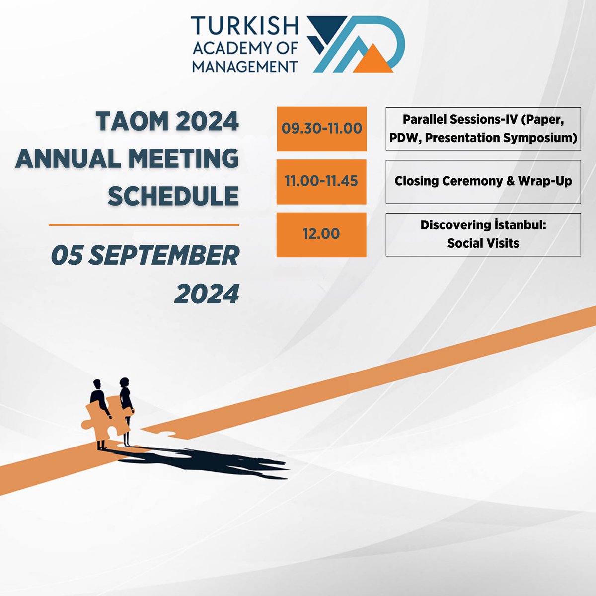 yonad_taom's tweet photo. TAOM 2024 Annual Meeting Programme

#yonetimakademisidernegi #yad #yonad #turkishacademyofmanagement #taom2024 https://t.co/1epKdryHdd