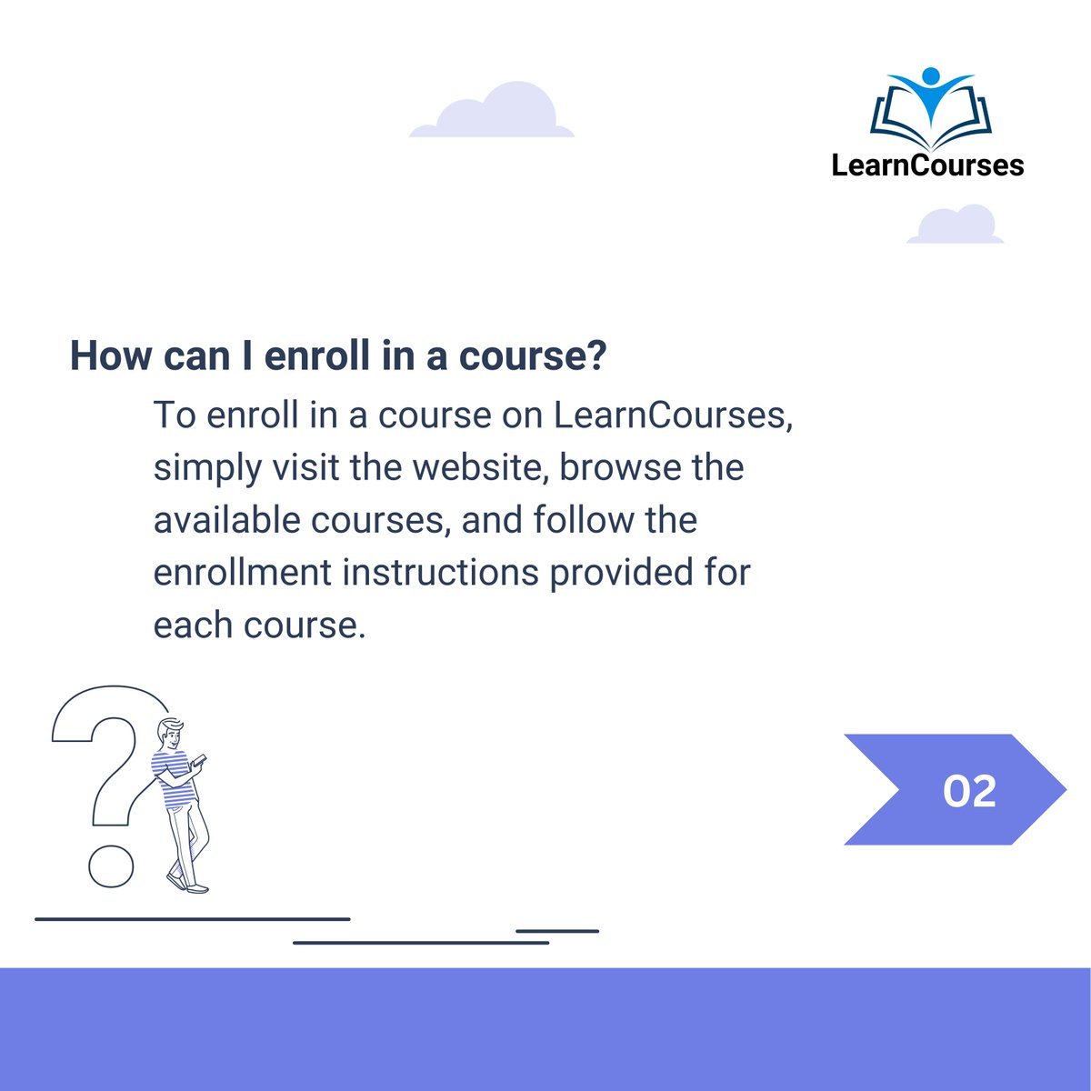 LearnCoursesEdu's tweet image. Have questions about LearnCourses?  We've got you covered!  Swipe through our FAQ carousel for all the details. 📖📷 #LearnCourses #FAQ #OnlineLearning learncourses.us/frequently-ask…