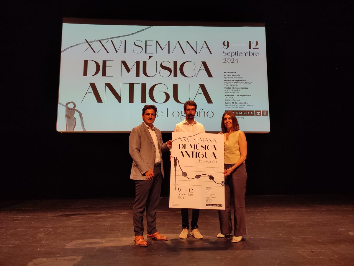 😍🎶🎻XXVI Semana de Música Antigua de Logroño

😊Ayer se presentó la próxima edición de la SMAL, que contará con artistas y agrupaciones de lujo como la #OrquestaBarrocaDeSevilla, <a href="/AlAyreEspanol/">Al Ayre Español</a>, <a href="/LaSpagna/">La Spagna</a> y <a href="/LaGalania/">Raquel Andueza & La Galanía</a> en <a href="/Riojaforum/">Riojaforum</a>. 

(1/2)