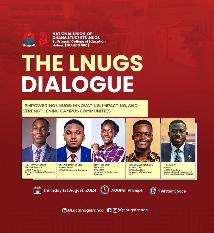 The LNUGS Dialogue 
Coming up this evening 7pm
<a href="/NUGS_National/">NUGS NATIONAL SECRETARIAT</a>