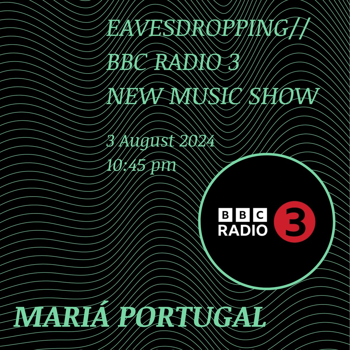 eavesdroppingLN's tweet image. This Saturday, 3 August at 10:45 pm @BBCRadio3 New Music Show will feature @vixemariah 's fabulous set during eavesdropping festival earlier this year. Tune in!
bbc.co.uk/programmes/m00…