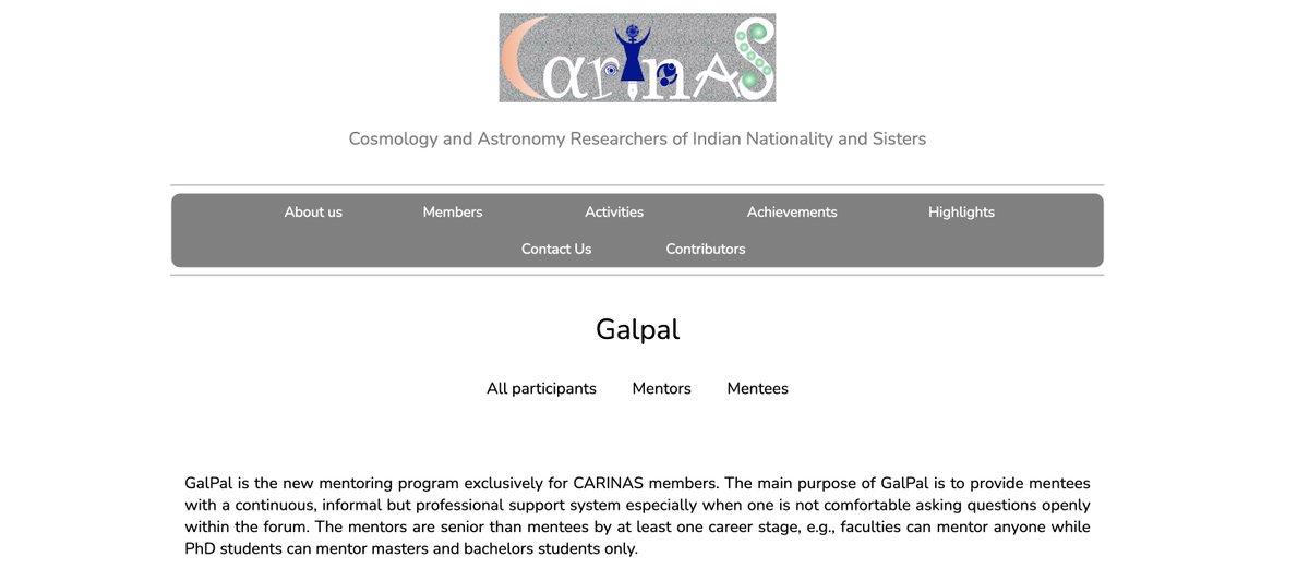we_the_carinas's tweet photo. Are you a young researcher? Do you need a Pal with whom you can comfortably share your academic stress and strain? On the top of that what if you Gal Pal can also give you academic suggestion and support whenever you need? Would not that be great? Here we introduce "GalPal" https://t.co/ygEEFNfwl0