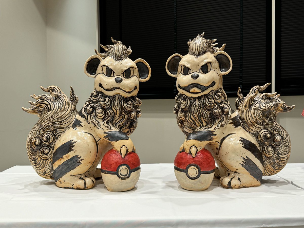 沖縄の陶器「やちむん」でガーディを作ってもらったよ！ とっても凛々