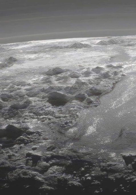 Mountains of Pluto by New Horizons