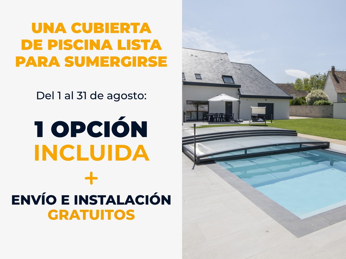 abrisud's tweet photo. ¡Disfruta al 100 % de tu piscina eligiendo una cubierta telescópica! Una piscina segura, ahorro de agua y menos mantenimiento. No pierdas ni un minuto más, es el momento de aprovechar esta oferta (válida hasta el 31 de agosto): 
https://t.co/9E5wVgp08e https://t.co/1NLZMMlxct