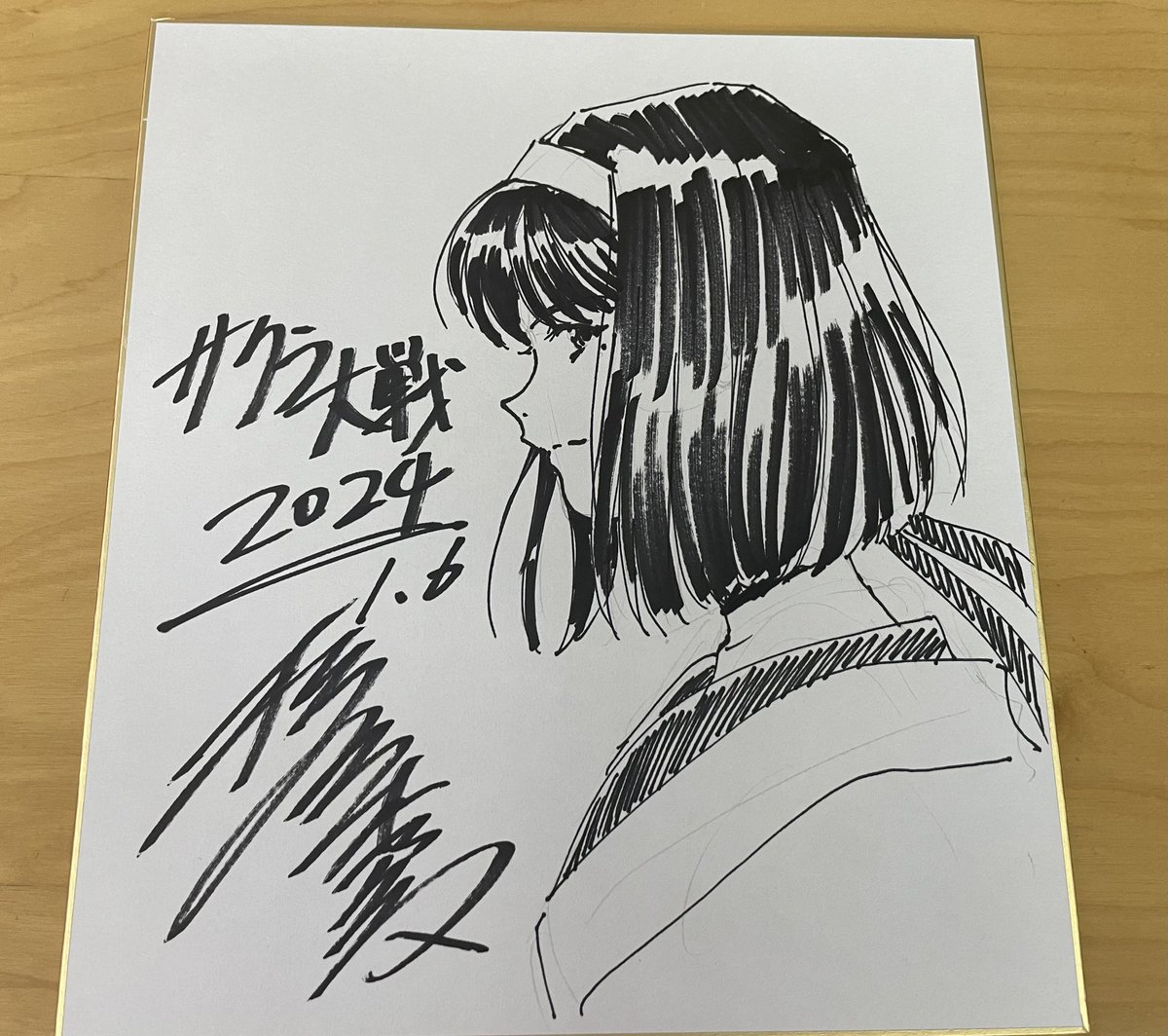 gallery_epicute's tweet photo. サクラ大戦松原秀典原画展2024開催記念プレゼント企画
松原氏の直筆色紙「神崎すみれ」を抽選でプレゼント！
応募方法
①@gallery_epicute をフォロー

②この投稿をリポスト
応募期間
8月6日(火)23:59まで

当選発表
2024年8月8(木)20時頃
ご当選者にDMで連絡します
＃サクラ大戦　＃松原秀典　＃SEGA https://t.co/IoHkx7dWnr