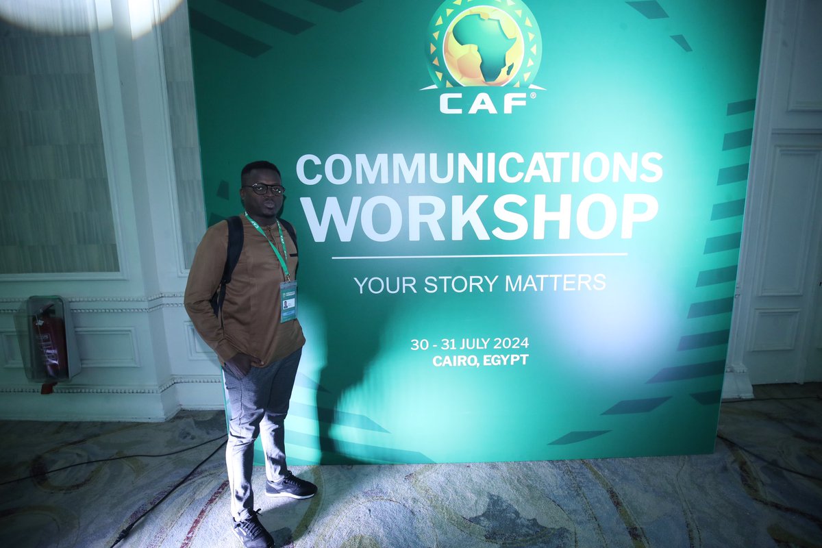 Morrisover's tweet photo. Thrilled to be part of the Communications workshop at Cairo with a mouth-watering theme « YOUR STORY MATTERS » i again felt in love with Media operations in the stadiums.

Thumbs up to @CAF_Online @CAF_Media in particular 

#FootballUnitesTheWorld https://t.co/fW8sOzfIeX