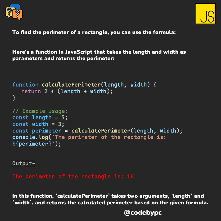 codebypc's tweet photo. ๐๐ซ๐๐๐ญ๐ ๐ ๐๐ฎ๐ง๐๐ญ๐ข๐จ๐ง ๐ญ๐ก๐๐ญ ๐ญ๐๐ค๐๐ฌ ๐ฅ๐๐ง๐ ๐ญ๐ก ๐๐ง๐ ๐ฐ๐ข๐๐ญ๐ก ๐๐ง๐ ๐๐ข๐ง๐๐ฌ ๐ญ๐ก๐ ๐ฉ๐๐ซ๐ข๐ฆ๐๐ญ๐๐ซ ๐จ๐ ๐ ๐ซ๐๐๐ญ๐๐ง๐ ๐ฅ๐.
#coding #programming #reactjs #css3 #htmlcssjs #codingresources #html5 #frontenddeveloper https://t.co/EfPey1frX8