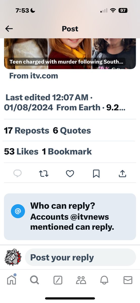 347263283's tweet photo. @elonmusk a press release at midnight by the cops still saying it’s not terrorism. It is not a 17-year-old boy everything is being manipulated. Allowing the media to stop comments on here isn’t helping, the UK is about to explode. Stop letting the media hide… https://t.co/7crhjFT4k9
