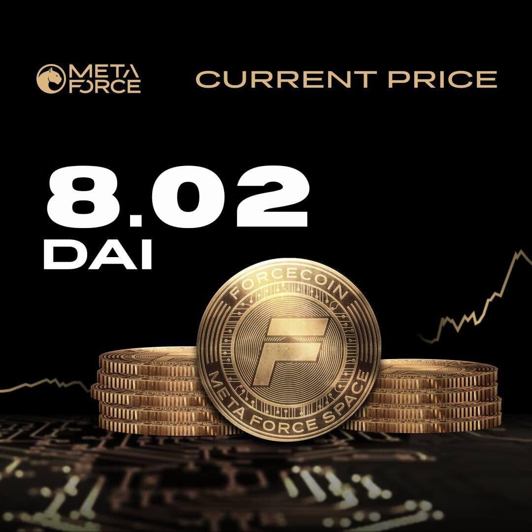 Prazidowildfire's tweet image. 🔥 1 Forcecoin = $8.02 DAI 💥

Congratulations to all coin holders on reaching this milestone! 🚀🚀 

Our coin continues to grow at a tremendous pace and shows no signs of slowing down!

🔥 Join the community if you want to be part of the new world.

#BuyMFS $mfs #Metaforce