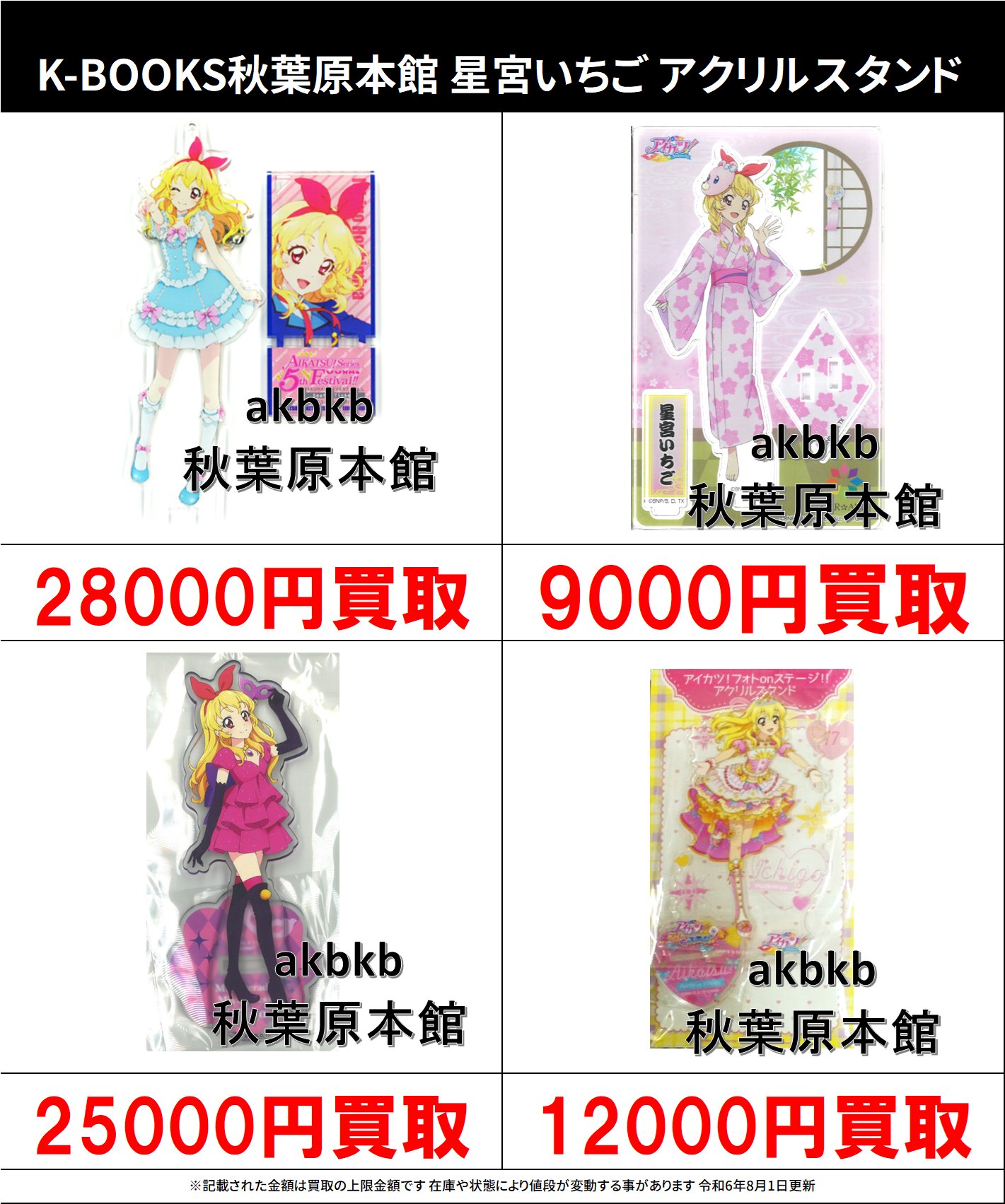 アイカツ5thフェス アクリルスタンドキーホルダー 星宮いちご アイカツ 星宮いちご 5周年 10周年 アクリルスタンド 5点セット