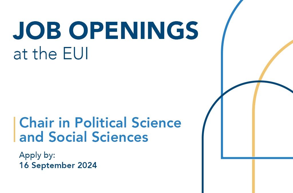 European University Institute (@eui_eu) on Twitter photo .<a href="/eui_sps/">Political and Social Sciences at EUI</a> is appointing a Chair in Political Science and Social Sciences.
Candidates should have an interest in comparative #research in political science, with a focus on #European societies 🌍 and politics.
📌 Apply now: loom.ly/r3Y8XwE
#EUIJobs .<a href="/eui_sps/">Political and Social Sciences at EUI</a> is appointing a Chair in Political Science and Social Sciences.
Candidates should have an interest in comparative #research in political science, with a focus on #European societies 🌍 and politics.
📌 Apply now: loom.ly/r3Y8XwE
#EUIJobs