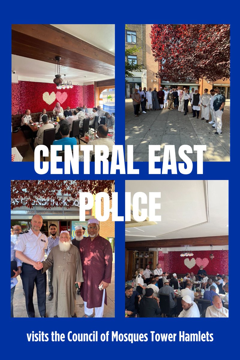 Tower Hamlets Police (@mpstowerham) on Twitter photo Important meeting last night with the Council of Mosques Tower Hamlets. Senior officers listened to concerns about recent local & national events, providing reassurance about the impartial & determined police response to keep all our communities safe
<a href="/MosquesTH/">Council of Mosques - Tower Hamlets</a> <a href="/TowerHamletsNow/">Tower Hamlets Council</a> Important meeting last night with the Council of Mosques Tower Hamlets. Senior officers listened to concerns about recent local & national events, providing reassurance about the impartial & determined police response to keep all our communities safe
<a href="/MosquesTH/">Council of Mosques - Tower Hamlets</a> <a href="/TowerHamletsNow/">Tower Hamlets Council</a>