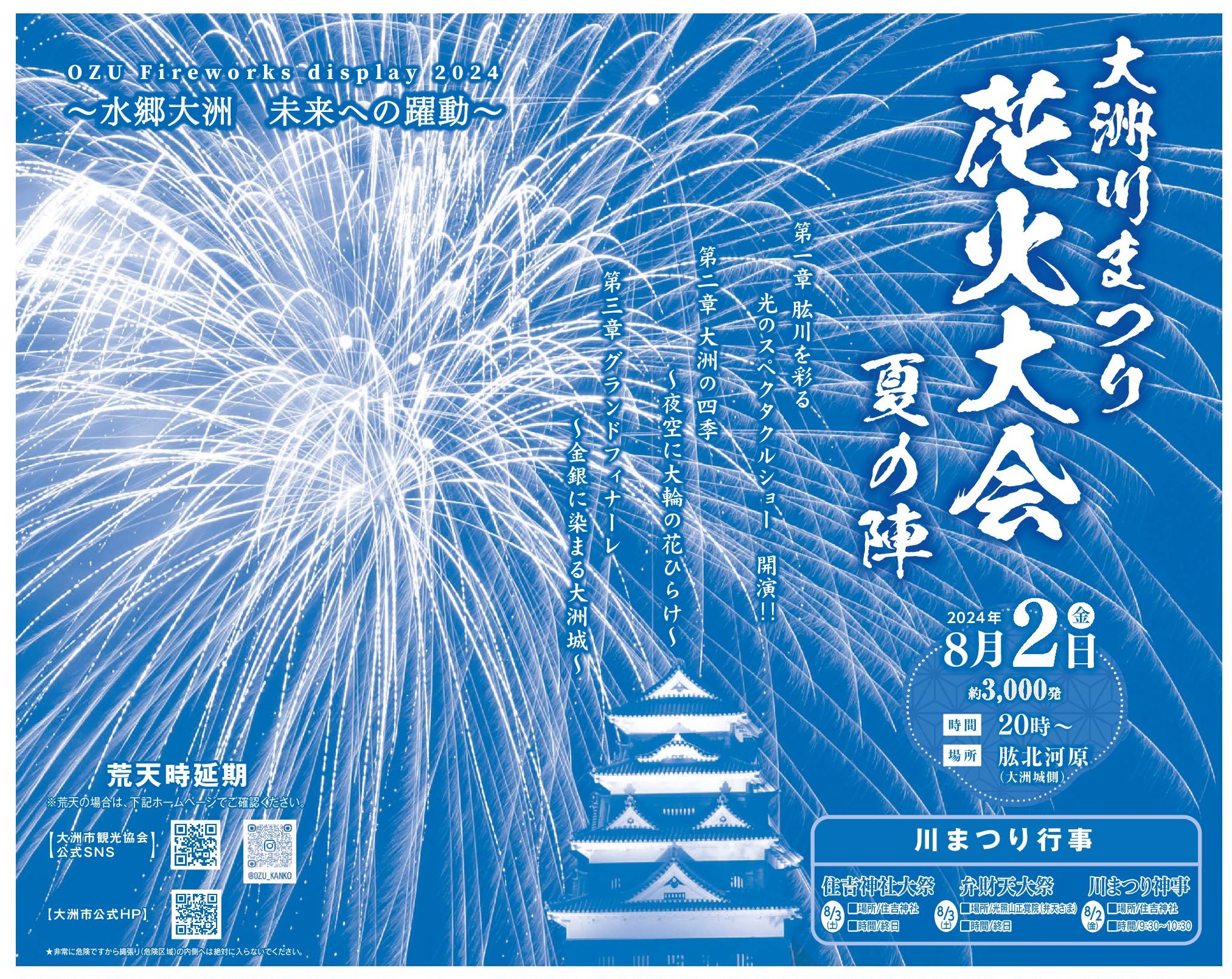 版画　大洲川まつり花火大会 2025年開催 大洲の花火大会について 2025年に大洲で開催いたし